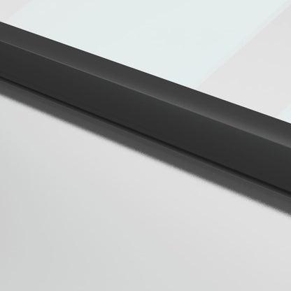 vidaXL Porte intérieure mince noir 93x201,5 cm verre trempé aluminium