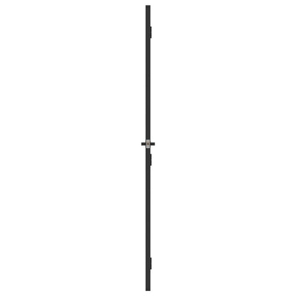 vidaXL Porte intérieure mince noir verre trempé aluminium