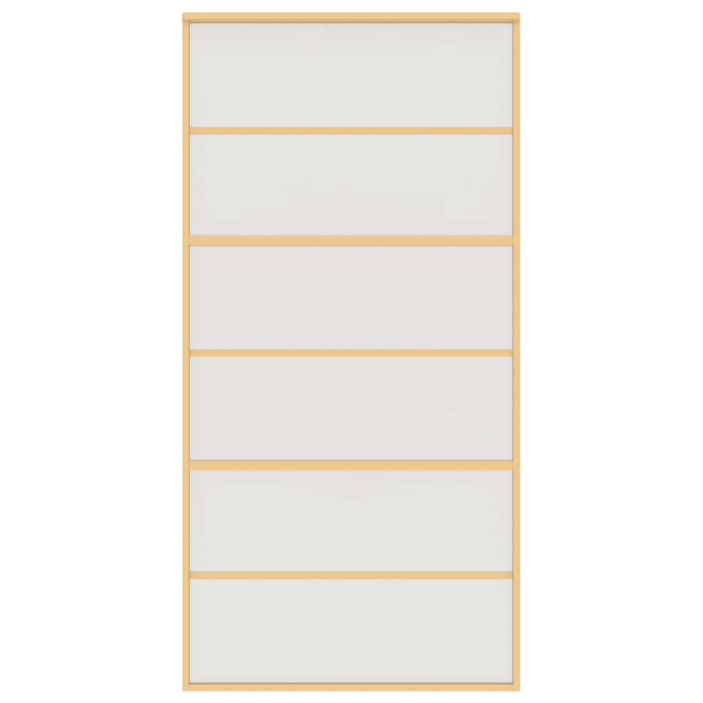 vidaXL Porte coulissante doré 102,5x205 cm verre ESG dépoli aluminium