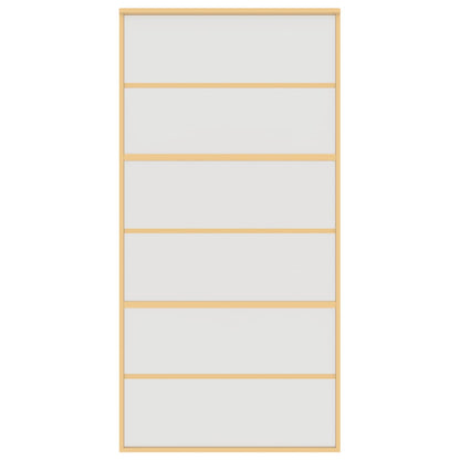 vidaXL Porte coulissante doré 102,5x205 cm verre ESG dépoli aluminium