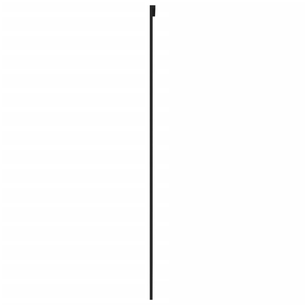 vidaXL Porte coulissante noir 102,5x205 cm verre trempé aluminium