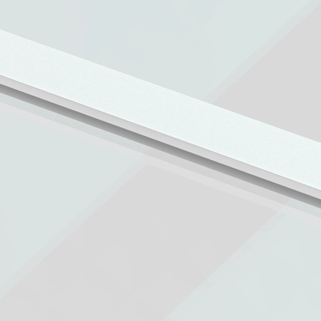 vidaXL Porte coulissante blanc 102,5x205 cm verre trempé aluminium