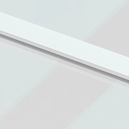 vidaXL Porte coulissante blanc 102,5x205 cm verre trempé aluminium