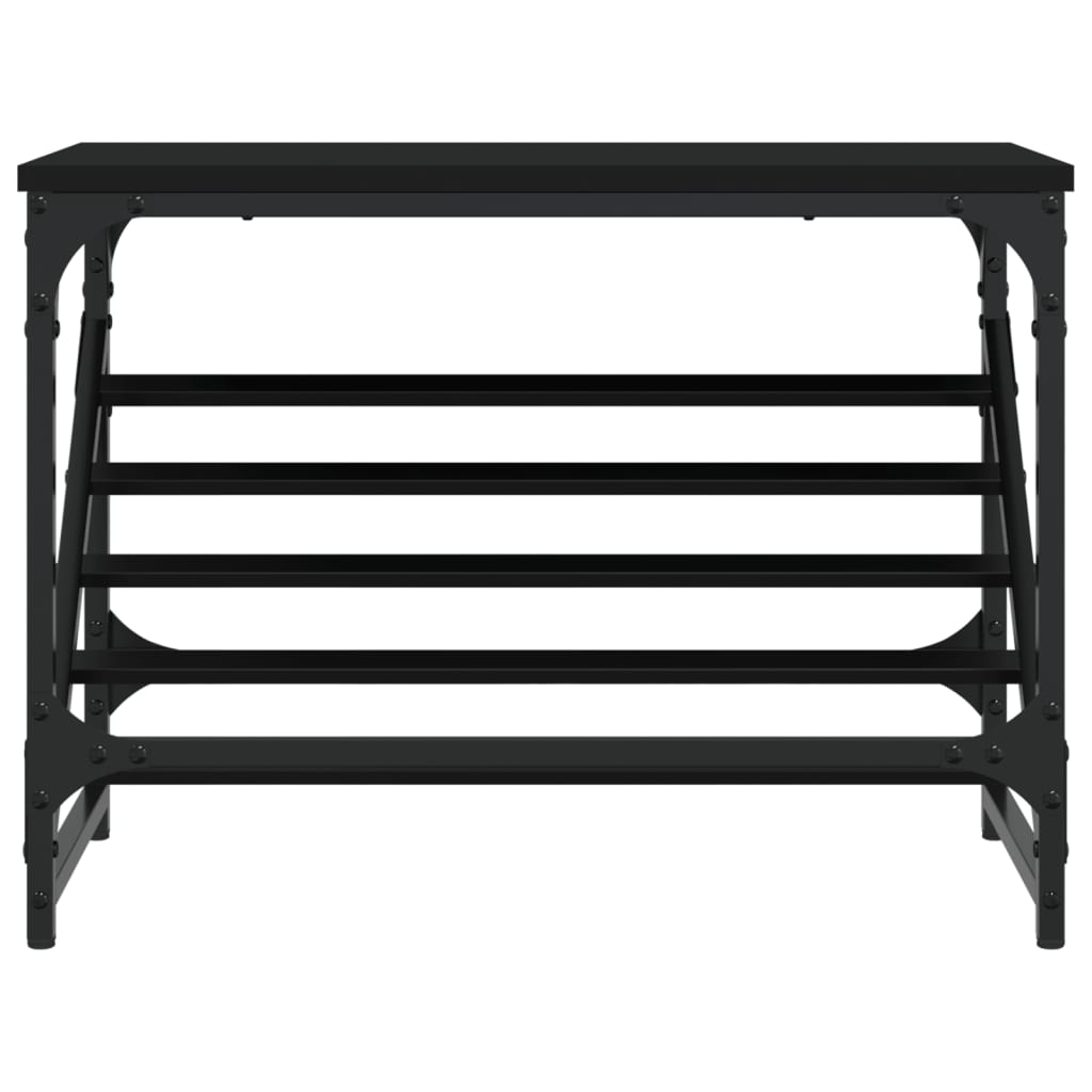 vidaXL Étagère à chaussures noir 60x30x45 cm bois d'ingénierie