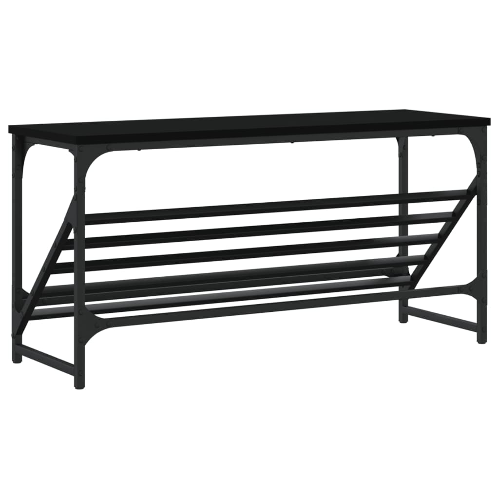 vidaXL Étagère à chaussures noir 90x30x45 cm bois d'ingénierie