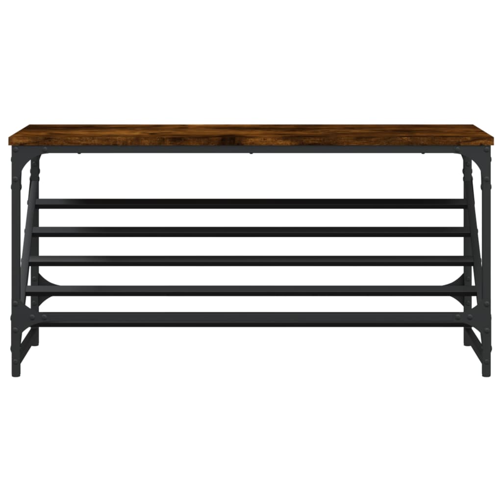 vidaXL Étagère à chaussures chêne fumé 90x30x45 cm bois d'ingénierie