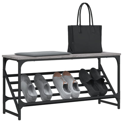 vidaXL Étagère à chaussures sonoma gris 90x30x45 cm bois d'ingénierie