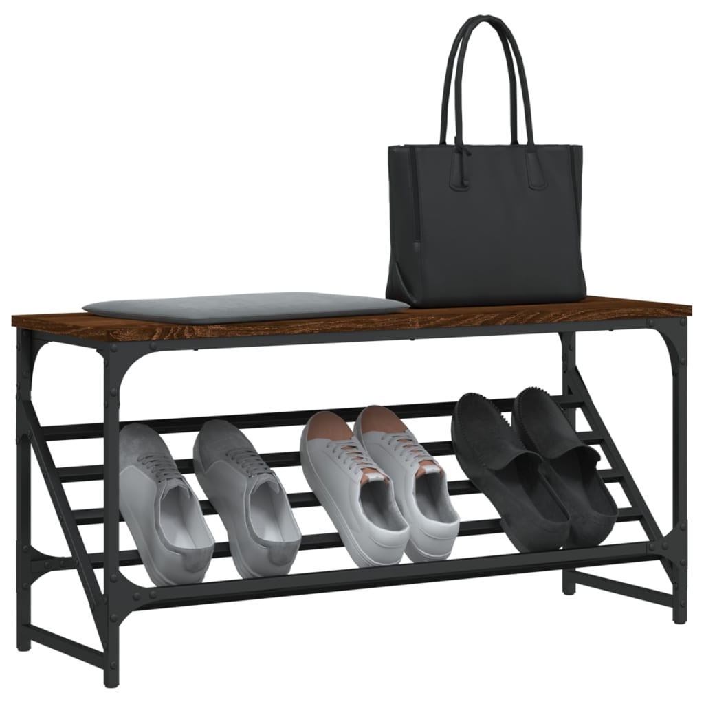 vidaXL Étagère à chaussures chêne marron 90x30x45 cm bois d'ingénierie
