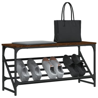 vidaXL Étagère à chaussures chêne marron 90x30x45 cm bois d'ingénierie