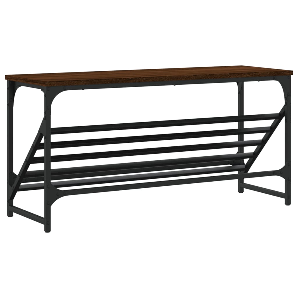 vidaXL Étagère à chaussures chêne marron 90x30x45 cm bois d'ingénierie