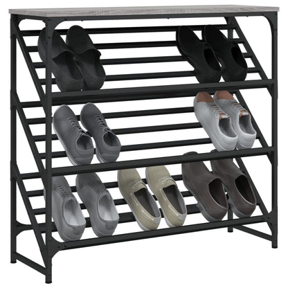 vidaXL Étagère à chaussures sonoma gris 90x30x85 cm bois d'ingénierie