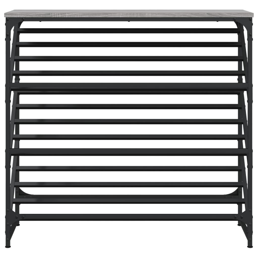 vidaXL Étagère à chaussures sonoma gris 90x30x85 cm bois d'ingénierie