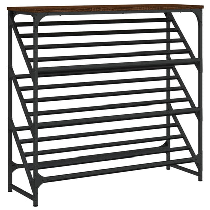 vidaXL Étagère à chaussures chêne marron 90x30x85 cm bois d'ingénierie
