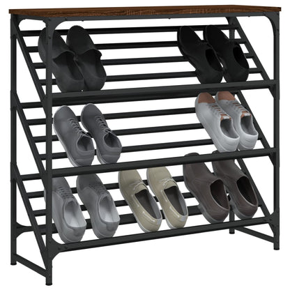 vidaXL Étagère à chaussures chêne marron 90x30x85 cm bois d'ingénierie