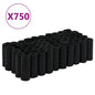 vidaXL Sacs à crottes pour chiens 750 pcs noir 30x20 cm PE