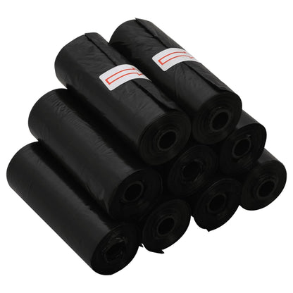 vidaXL Sacs à crottes pour chiens 750 pcs noir 30x20 cm PE