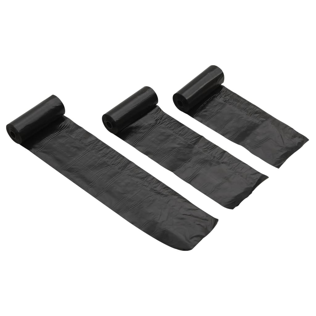 vidaXL Sacs à crottes pour chiens 750 pcs noir 30x20 cm PE