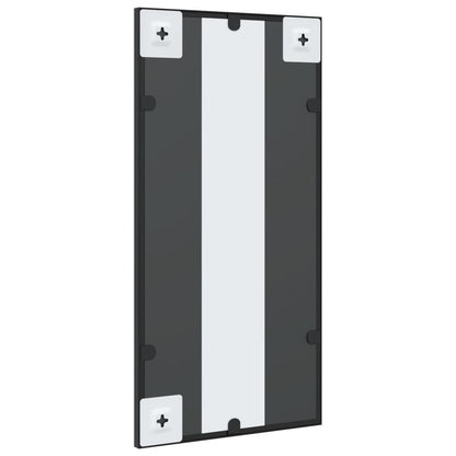 vidaXL Miroir mural noir 30x60 cm rectangulaire fer