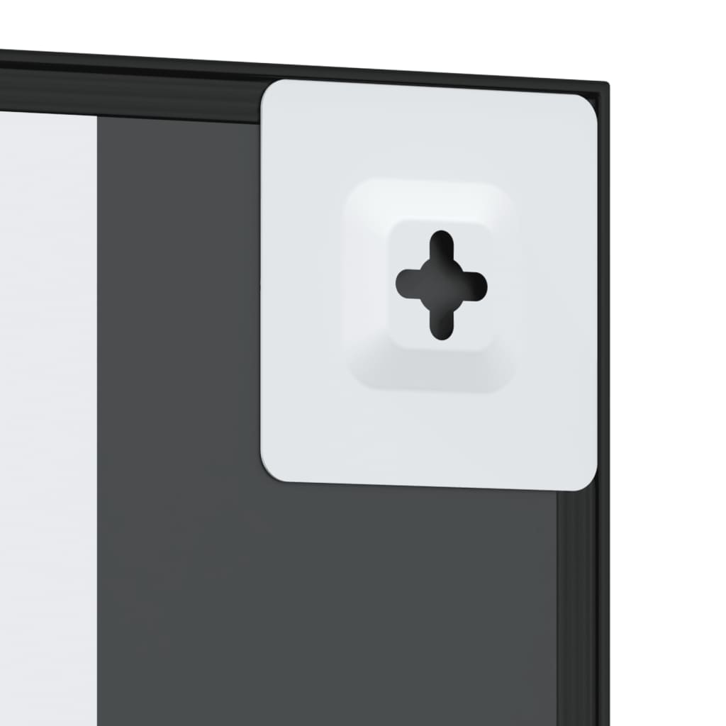 vidaXL Miroir mural noir 30x60 cm rectangulaire fer