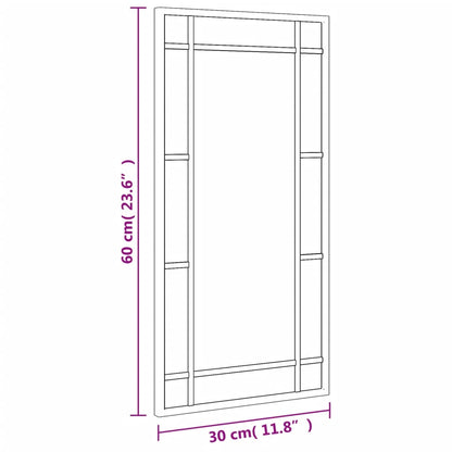 vidaXL Miroir mural noir 30x60 cm rectangulaire fer