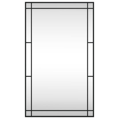 vidaXL Miroir mural noir 60x100 cm rectangulaire fer