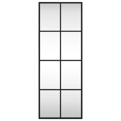 vidaXL Miroir mural noir 30x80 cm rectangulaire fer