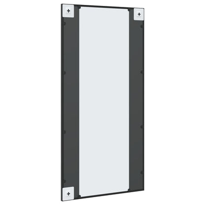 vidaXL Miroir mural noir 50x100 cm rectangulaire fer