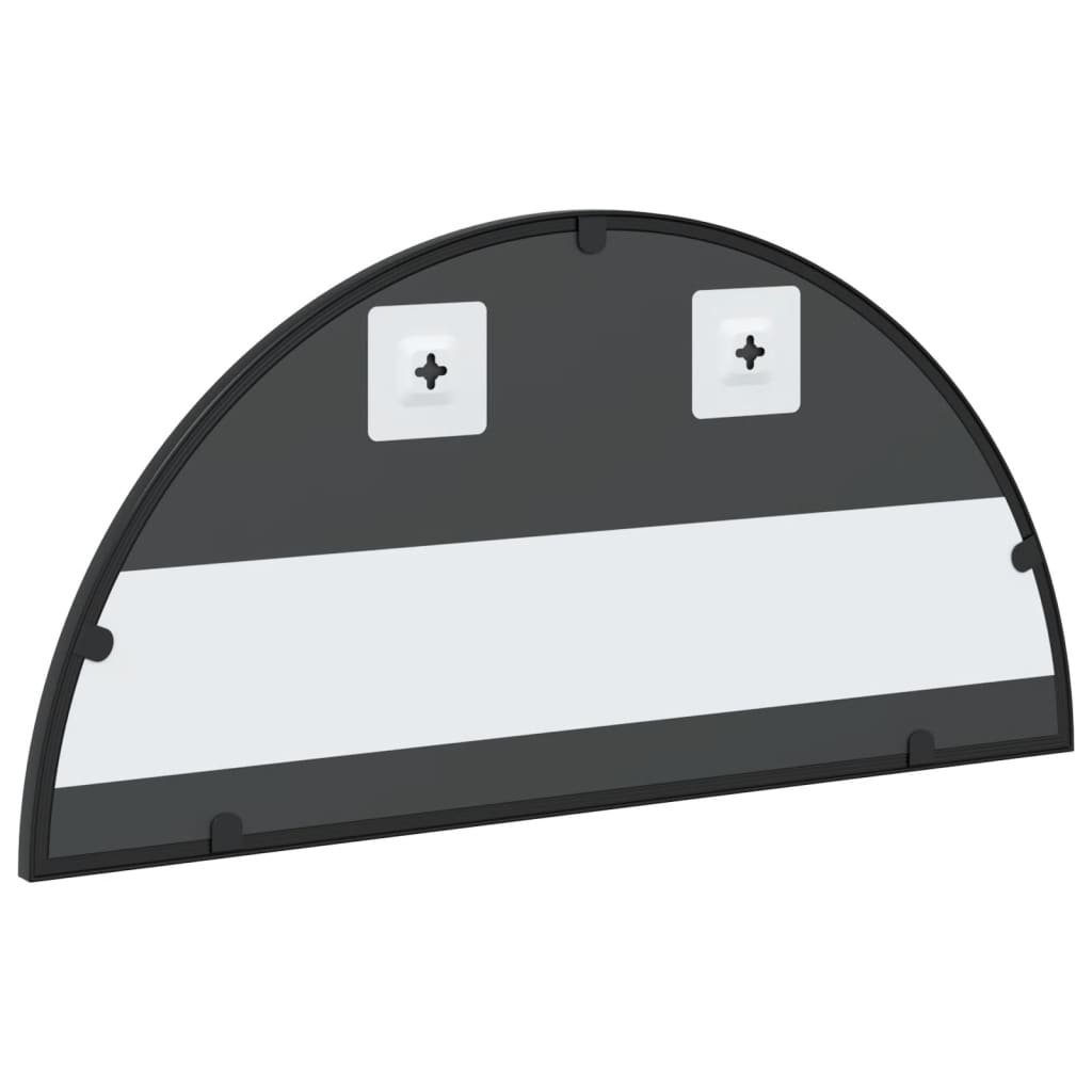vidaXL Miroir mural noir 60x30 cm arche fer