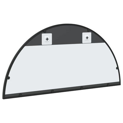 vidaXL Miroir mural noir 80x40 cm arche fer