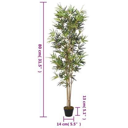 vidaXL Bambou artificiel 368 feuilles 80 cm vert