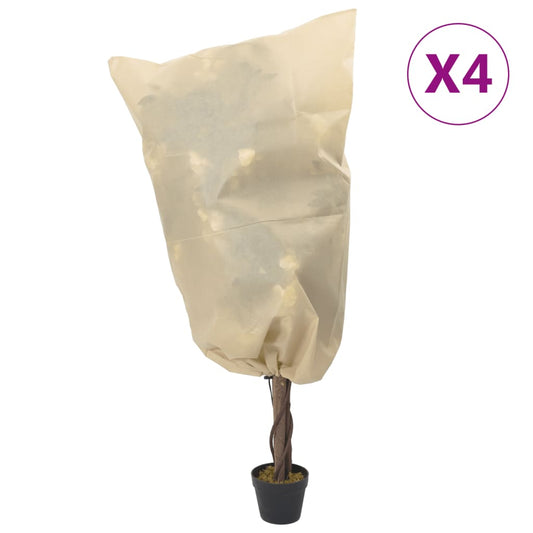 vidaXL Housses de protection pour plantes avec cordon de serrage 4 pcs