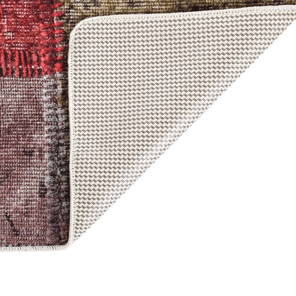 vidaXL Tapis lavable patchwork multicolore 150x230 cm antidérapant