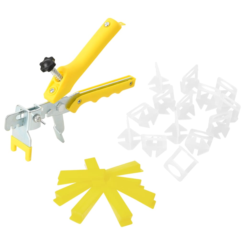 vidaXL Système de nivellement de carrelage 250 cales 500 clips 1 mm