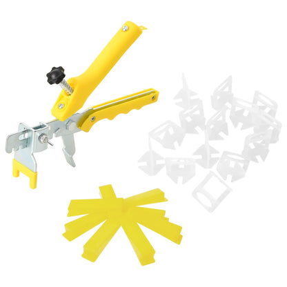 vidaXL Système de nivellement de carrelage 250 cales 500 clips 1 mm
