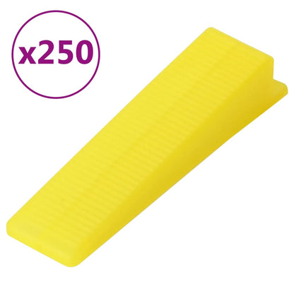 vidaXL Système de nivellement de carrelage 250 cales 500 clips 1 mm