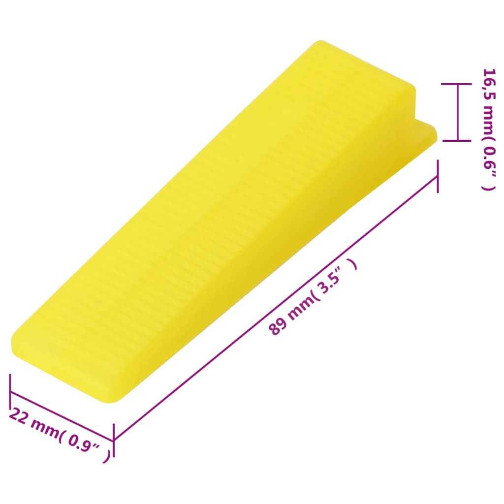 vidaXL Système de nivellement de carrelage 250 cales 500 clips 1 mm