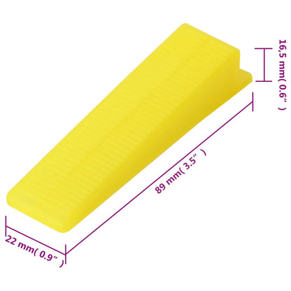 vidaXL Système de nivellement de carrelage 250 cales 500 clips 1 mm