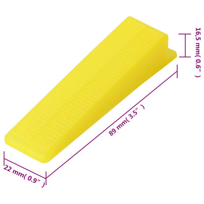 vidaXL Système de nivellement de carrelage 500 cales 2500 clips 2 mm