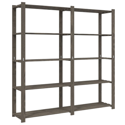 vidaXL Support de rangement à 5 niveaux gris 170x38x170 cm bois de pin