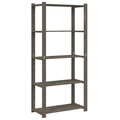 vidaXL Support de rangement à 5 niveaux gris 80x38x170 cm bois de pin