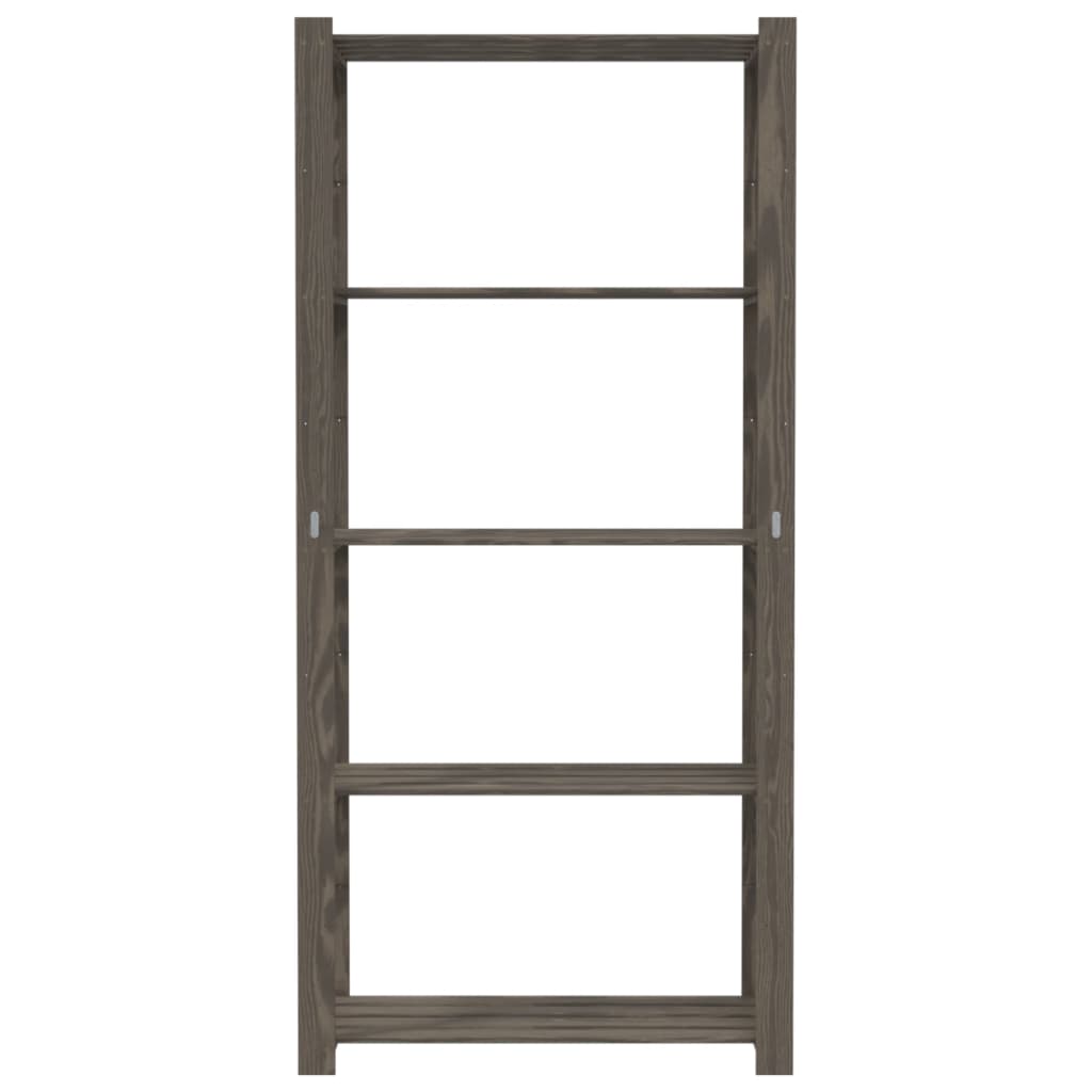 vidaXL Support de rangement à 5 niveaux gris 80x38x170 cm bois de pin