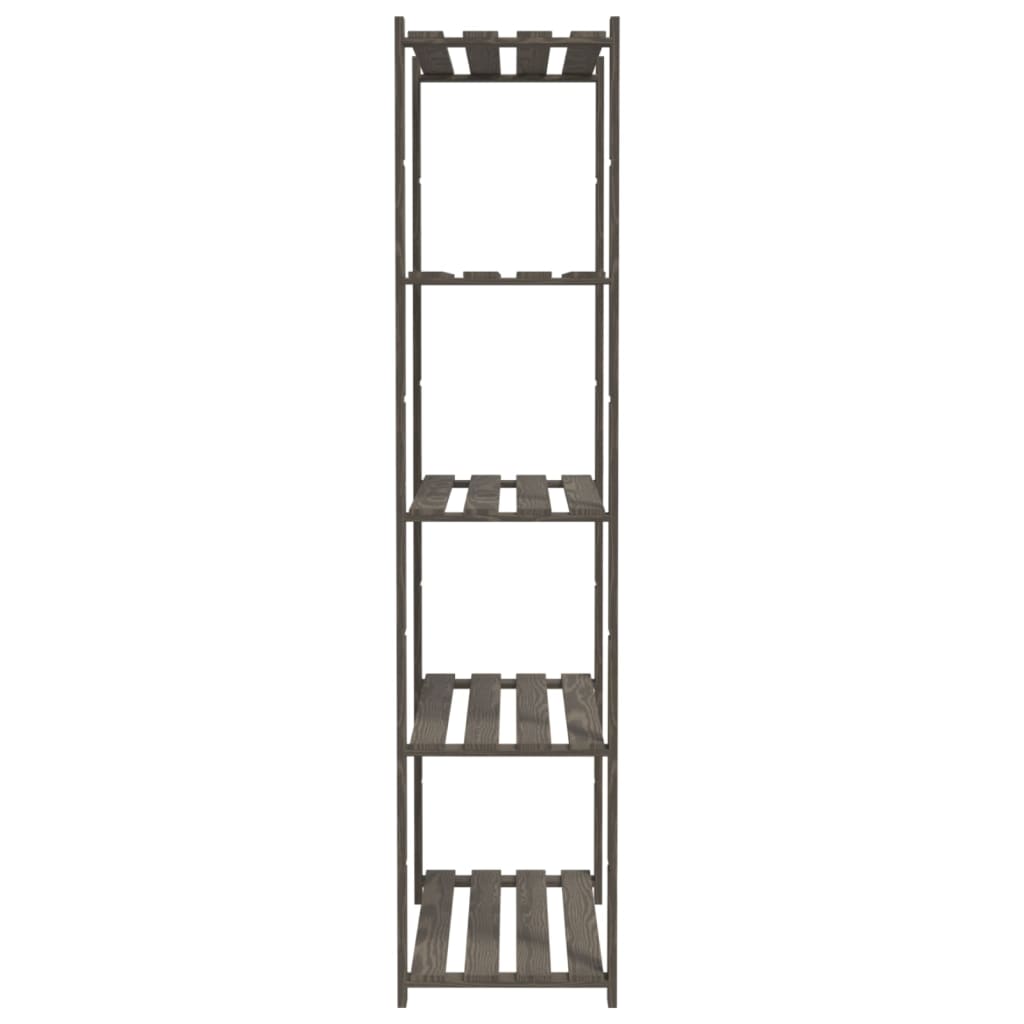 vidaXL Support de rangement à 5 niveaux gris 80x38x170 cm bois de pin