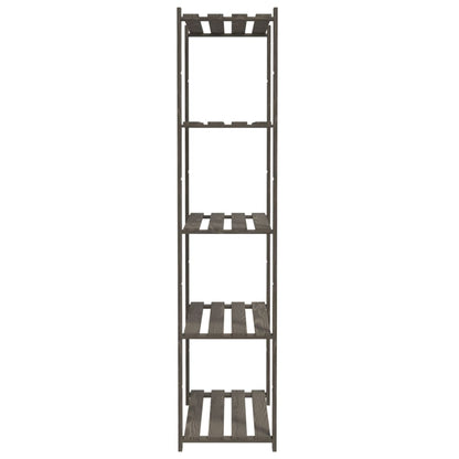 vidaXL Support de rangement à 5 niveaux gris 80x38x170 cm bois de pin