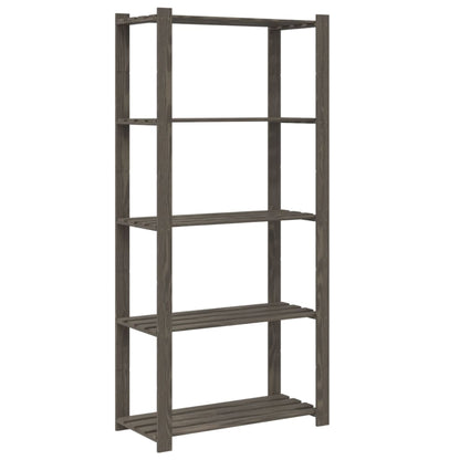 vidaXL Support de rangement à 5 niveaux gris 80x38x170 cm bois de pin