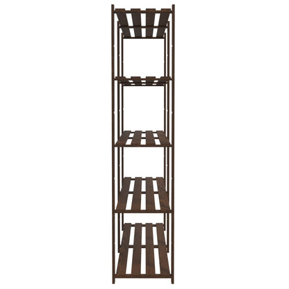 vidaXL Support de rangement à 5 niveaux marron 170x38x170 cm bois pin