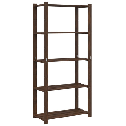 vidaXL Support de rangement à 5 niveaux marron 80x38x170 cm bois pin
