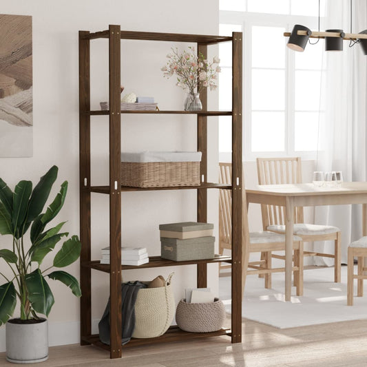 vidaXL Support de rangement à 5 niveaux marron 80x38x170 cm bois pin