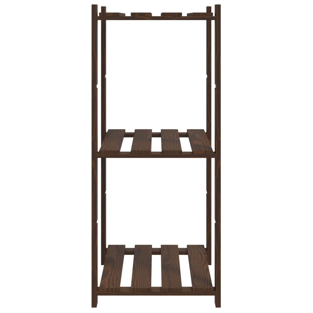 vidaXL Support de rangement à 3 niveaux marron 60x38x90 cm bois de pin