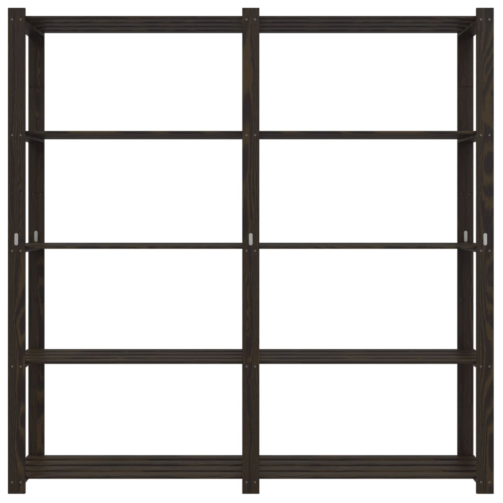 vidaXL Support de rangement à 5 niveaux noir 170x38x170 cm bois pin