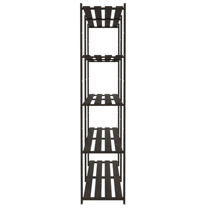 vidaXL Support de rangement à 5 niveaux noir 170x38x170 cm bois pin